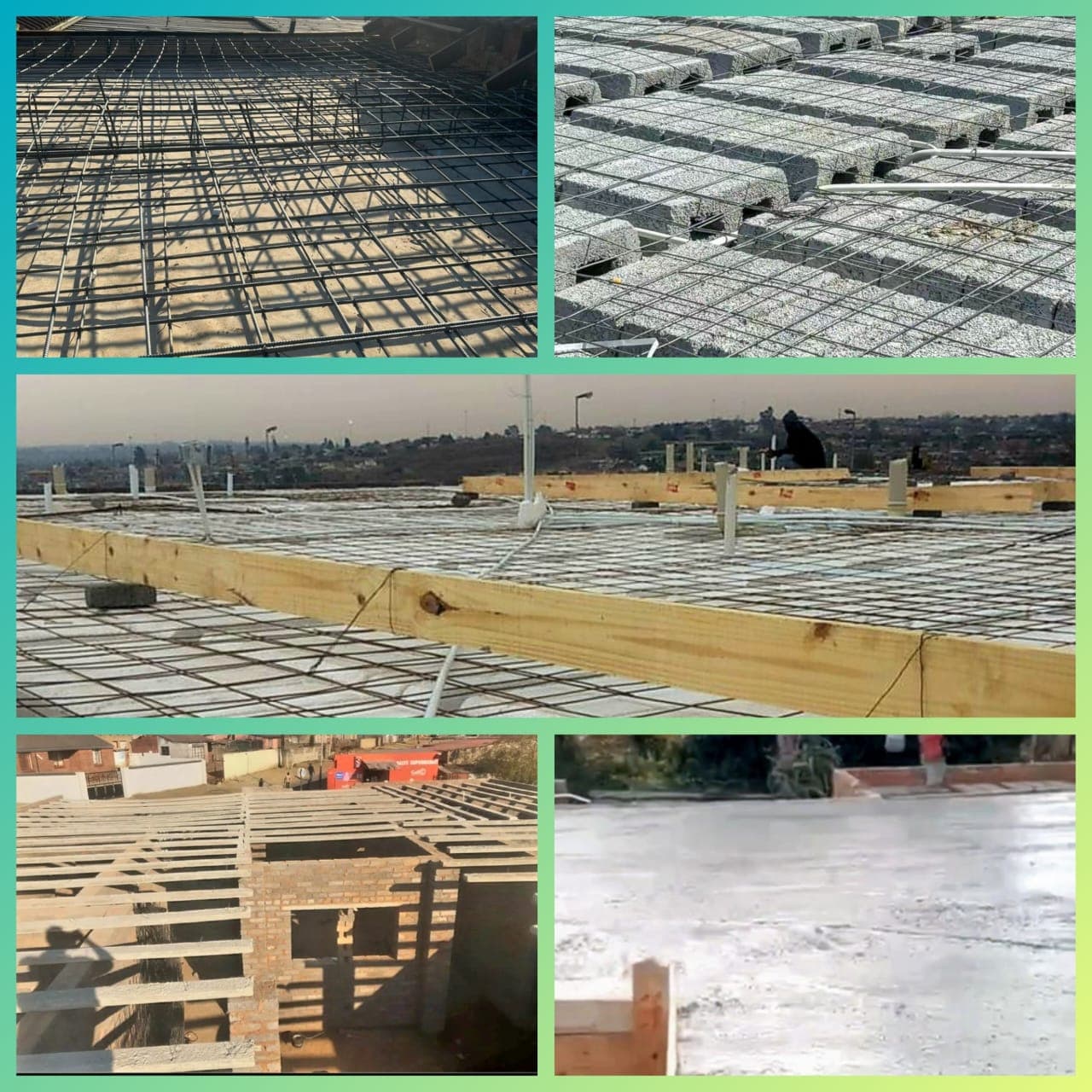 Rib and block slab installation across a residential build
